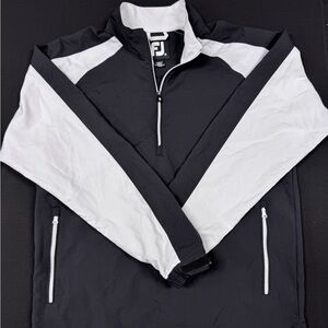 FootJoy Men's Black and White Windshirt